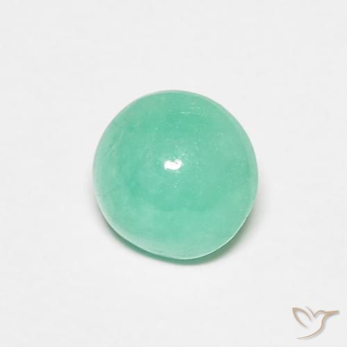 0.95ct 자연스러운 연한 초록색 에메랄드, 둥근, 투명한