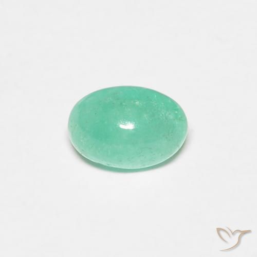 0.44ct 자연스러운 피스타치오 그린 에메랄드, 타원형, 투명한