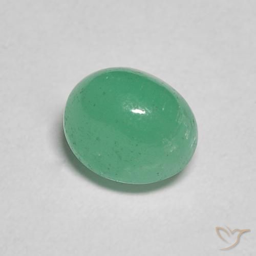 0.92ct 자연스러운 일렉트릭 그린 에메랄드, 타원형, 투명한
