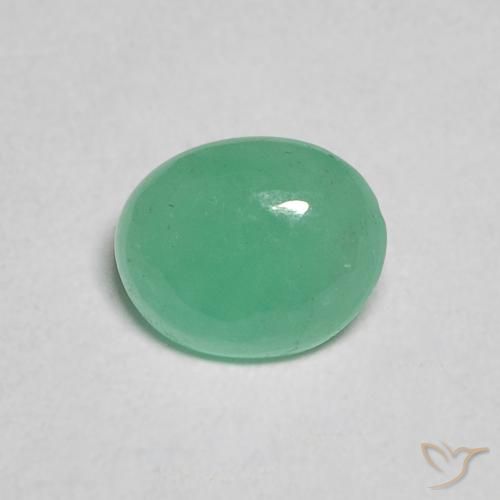 0.66ct 자연스러운 강렬한 민트 그린 에메랄드, 타원형, 투명한