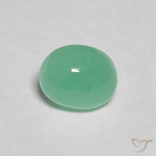 0.47ct 자연스러운 미디엄 그린 에메랄드, 타원형, 투명한
