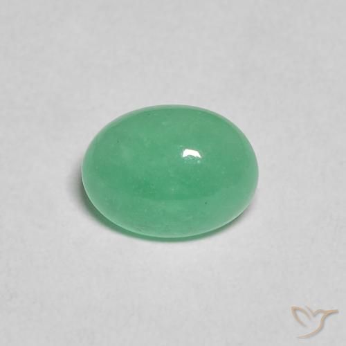 0.91ct 자연스러운 민트 그린 에메랄드, 타원형, 투명한