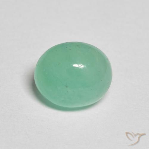 1.13ct 자연스러운 밝은 녹색 에메랄드, 타원형, 투명한