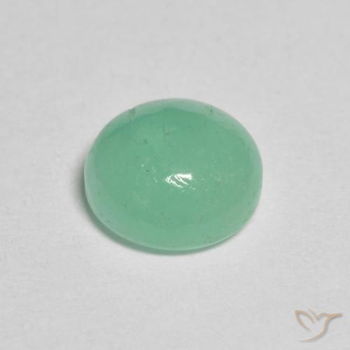 1.18캐럿 천연 밝은 녹색 에메랄드, 둥근, 투명한