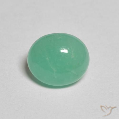 0.95ct 자연스러운 밝은 녹색 에메랄드, 타원형, 투명한