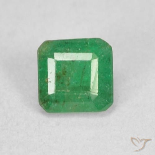 0.26ct 자연스러운 따뜻한 녹색 에메랄드, 에메랄드 컷, SI