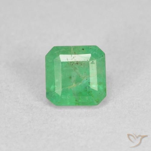 0.32ct 자연스러운 브릴리언트 그린 에메랄드, 에메랄드 컷, SI