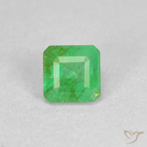 0.33ct 자연스러운 토끼풀 그린 에메랄드, 에메랄드 컷, SI