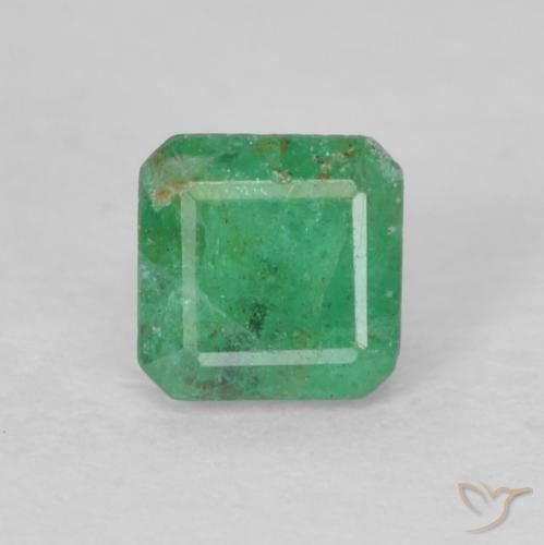 0.27ct 자연스러운 라이트 바질 그린 에메랄드, 에메랄드 컷, SI