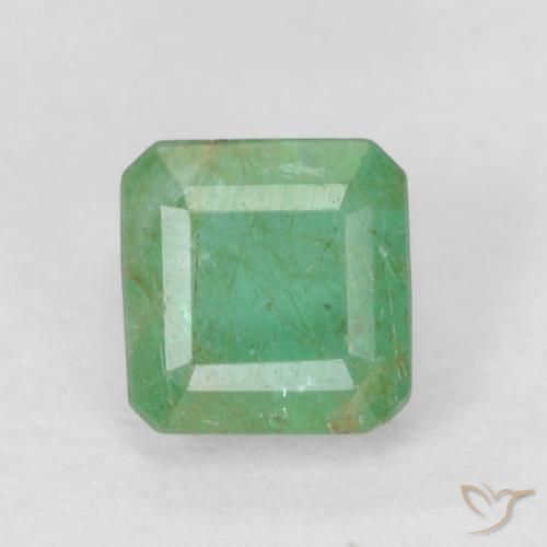 0.45ct 자연스러운 미디엄 그린 에메랄드, 에메랄드 컷, SI