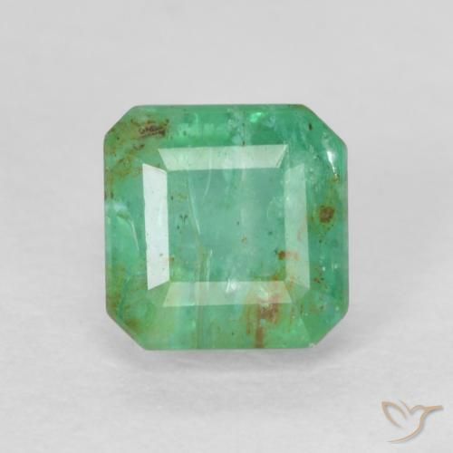 0.45ct 자연스러운 밝은 녹색 에메랄드, 에메랄드 컷, SI