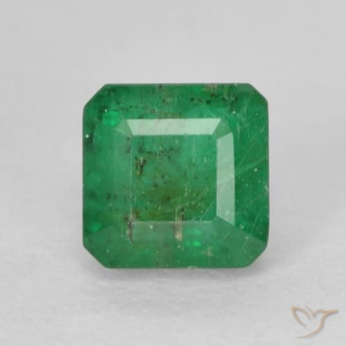 0.52ct 자연스러운 미디엄 그린 에메랄드, 에메랄드 컷, SI