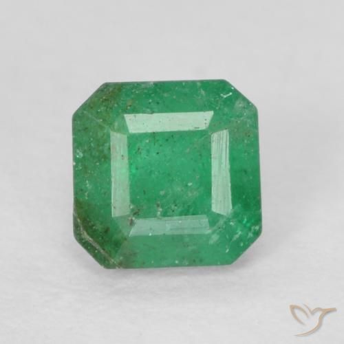 0.27ct 자연스러운 따뜻한 녹색 에메랄드, 에메랄드 컷, SI