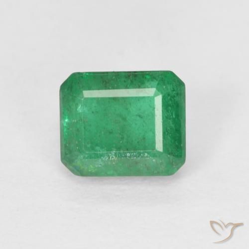 0.59ct 자연스러운 연한 초록색 에메랄드, 에메랄드 컷, SI