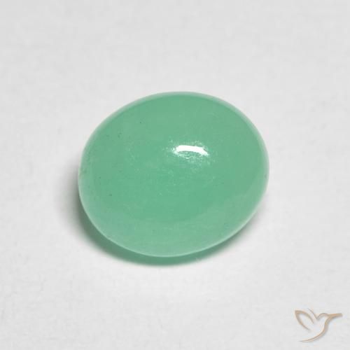 1.14ct 자연스러운 미디엄 그린 에메랄드, 타원형, 투명한
