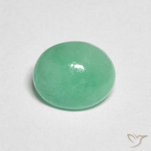 1.02ct 자연스러운 민트 그린 에메랄드, 타원형, 투명한