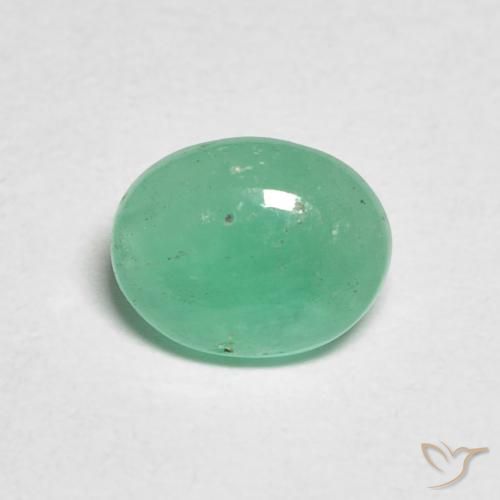 0.83ct 자연스러운 펀 그린 에메랄드, 타원형, 투명한