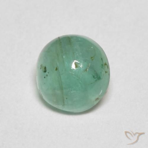 0.44ct 자연스러운 라이트 에메랄드 그린 에메랄드, 둥근, 투명한