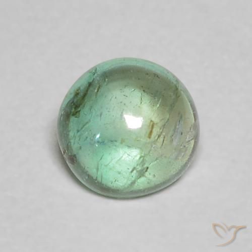 0.44ct 자연스러운 연한 초록색 에메랄드, 둥근, 투명한