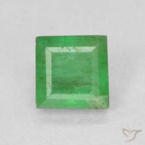 0.16ct 자연스러운 토끼풀 그린 에메랄드, 정사각형, I1