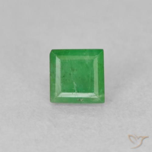 0.22ct 자연스러운 토끼풀 그린 에메랄드, 정사각형, I1