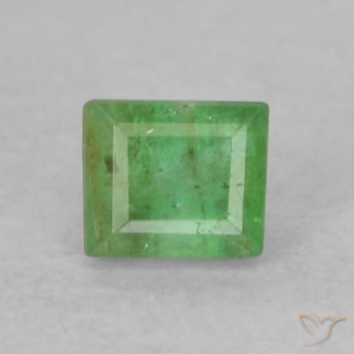0.20ct 자연스러운 미디엄 그린 에메랄드, 바게트, SI