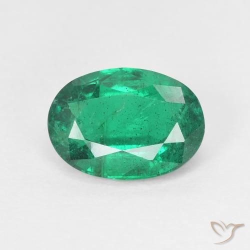 1.93ct 자연스러운 딥그린 에메랄드, 타원형, VS
