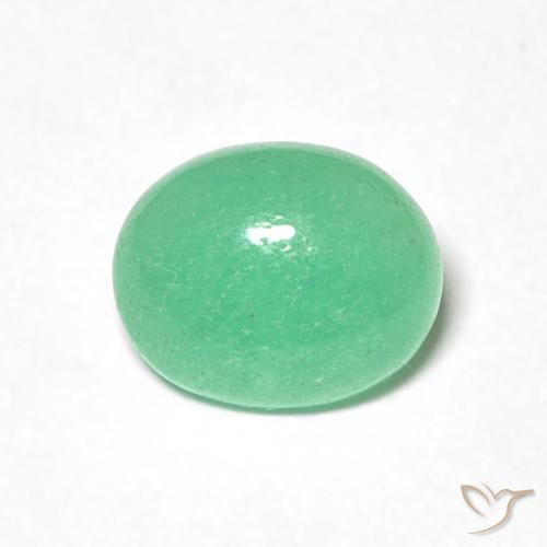 0.99ct 자연스러운 연한 초록색 에메랄드, 타원형, 투명한