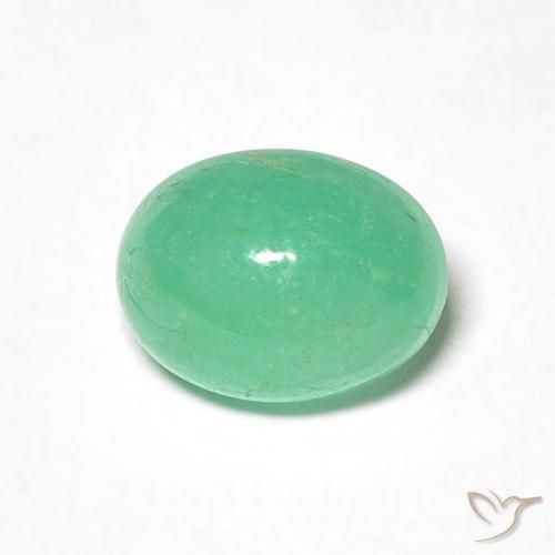 1.14ct 자연스러운 밝은 녹색 에메랄드, 타원형, 투명한
