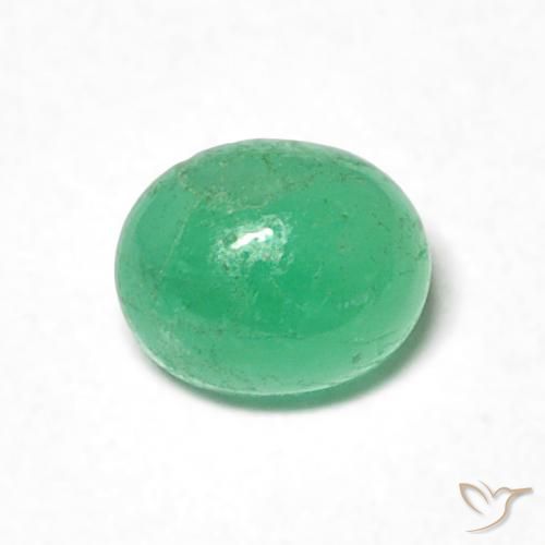 0.48ct 자연스러운 피스타치오 그린 에메랄드, 타원형, 투명한