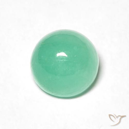 1.05ct 자연스러운 연한 초록색 에메랄드, 둥근, 투명한