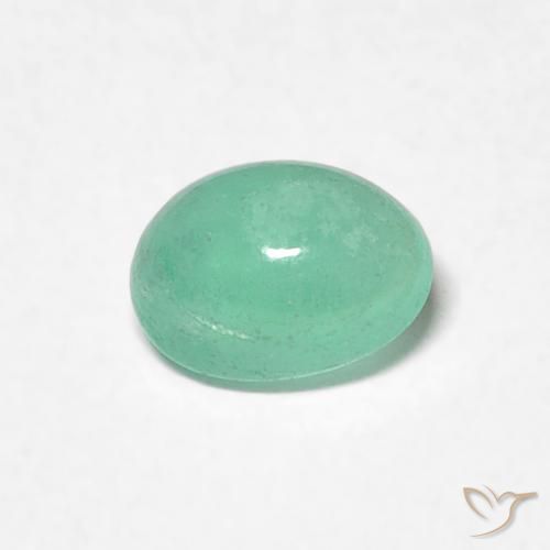 0.40ct 자연스러운 연한 초록색 에메랄드, 타원형, 투명한