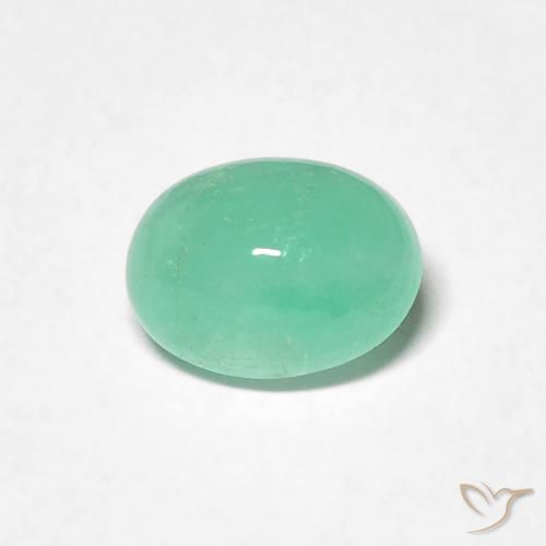 0.74ct 자연스러운 밝은 녹색 에메랄드, 타원형, 투명한