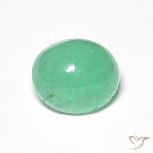 0.98ct 자연스러운 밝은 녹색 에메랄드, 타원형, 투명한
