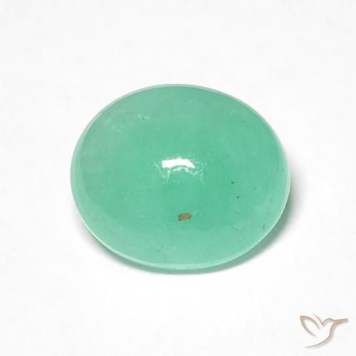 0.97ct 자연스러운 펀 그린 에메랄드, 타원형, 투명한