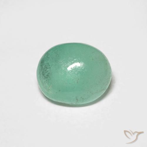 0.67ct 자연스러운 피스타치오 그린 에메랄드, 타원형, 투명한