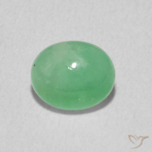 0.78ct 자연스러운 밝은 녹색 에메랄드, 타원형, 투명한