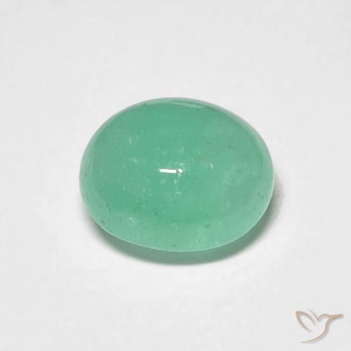 0.97ct 자연스러운 밝은 녹색 에메랄드, 타원형, 투명한