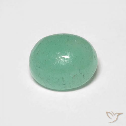 0.78ct 자연스러운 연한 초록색 에메랄드, 타원형, 투명한