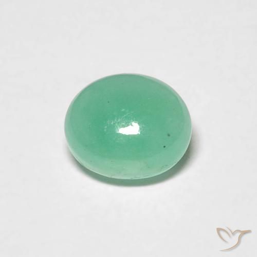 0.75ct 자연스러운 피스타치오 그린 에메랄드, 타원형, 투명한