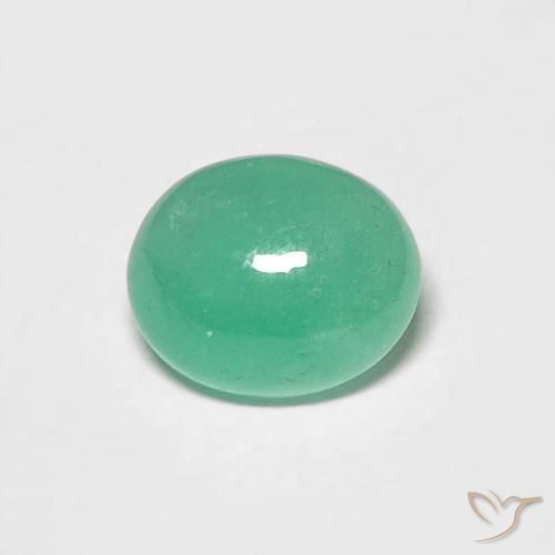 0.62ct 자연스러운 강렬한 민트 그린 에메랄드, 타원형, 투명한