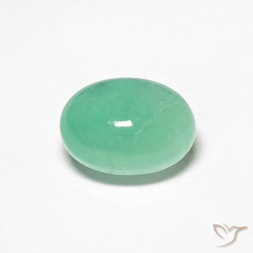 0.57ct 자연스러운 피스타치오 그린 에메랄드, 타원형, 투명한
