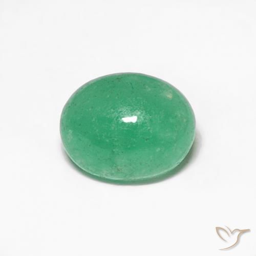 0.35ct 자연스러운 연한 초록색 에메랄드, 타원형, 투명한