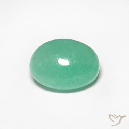 0.56ct 자연스러운 연한 초록색 에메랄드, 타원형, 투명한