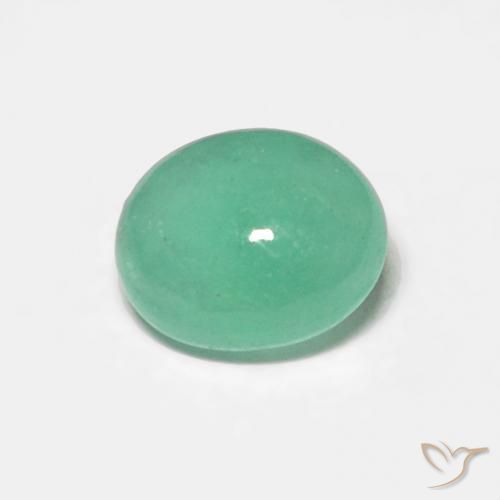 0.42ct 자연스러운 연한 초록색 에메랄드, 타원형, 투명한