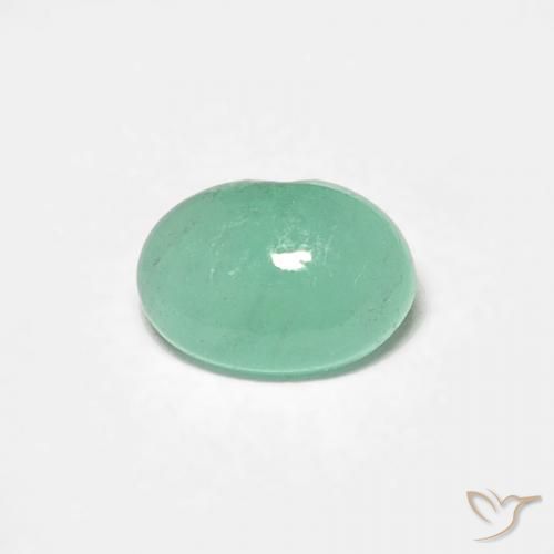 0.37ct 자연스러운 밝은 녹색 에메랄드, 타원형, 투명한