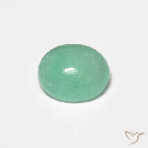 0.43ct 자연스러운 연한 초록색 에메랄드, 타원형, 투명한