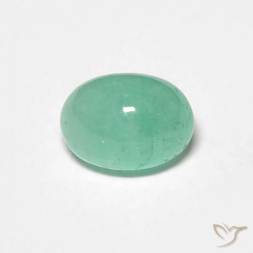 0.65ct 자연스러운 연한 초록색 에메랄드, 타원형, 투명한