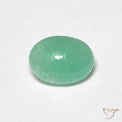 0.79ct 자연스러운 밝은 녹색 에메랄드, 타원형, 투명한