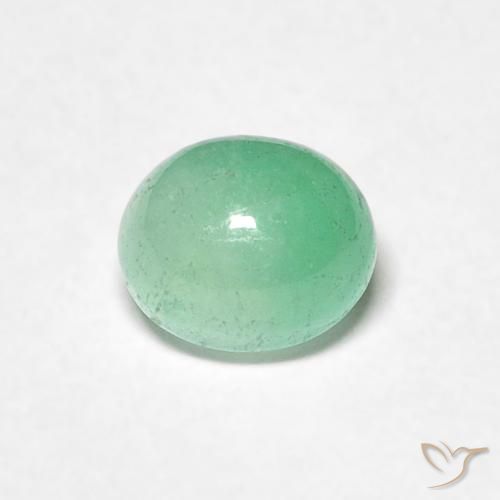 0.73ct 자연스러운 연한 초록색 에메랄드, 타원형, 투명한